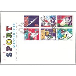 Suecia Sweden SPD FDC 1743/48 1993 Eventos deportivos de 1993 en Suecia Sobre primer día Suecia Sweden SPD FDC 1743/48 1993 Eventos deportivos de 1993 en Suecia Sobre primer día