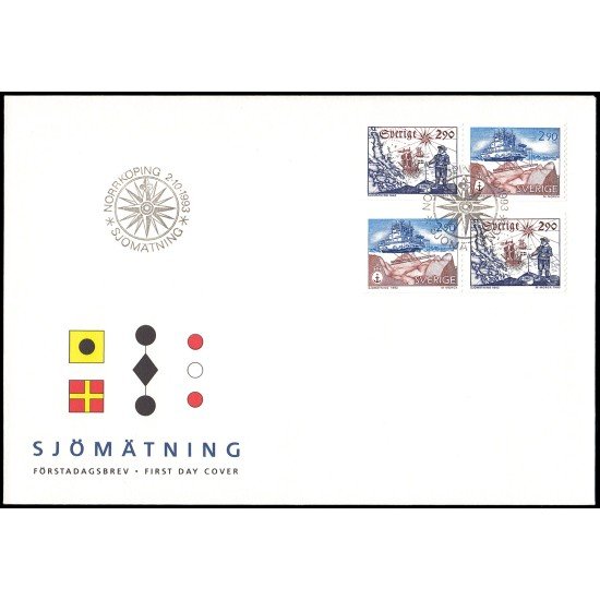 Suecia Sweden SPD FDC 1779/80 1993 350 aniv. de la creación del Servicio hidrográfico Sobre primer día Suecia Sweden SPD FDC 1779/80 1993 350 aniv. de la creación del Servicio hidrográfico Sobre primer día
