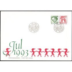 Suecia Sweden SPD FDC 1783/84 1993 Navidad Sobre primer día Suecia Sweden SPD FDC 1783/84 1993 Navidad Sobre primer día