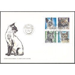 Suecia Sweden SPD FDC 1800/03 1994 Gatos de raza Sobre primer día Suecia Sweden SPD FDC 1800/03 1994 Gatos de raza Sobre primer día