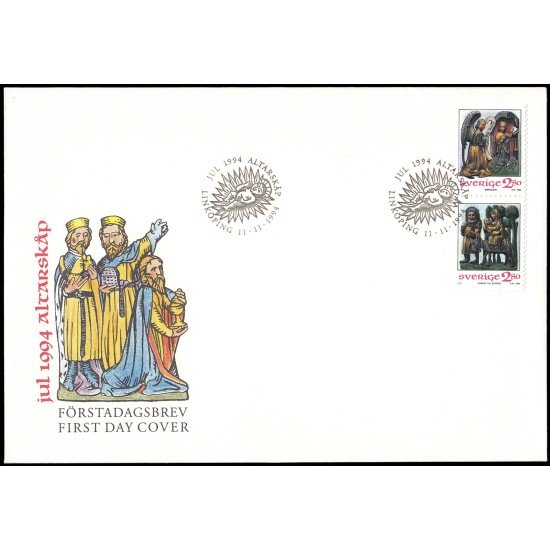 Suecia Sweden SPD FDC 1839/40 1994 Navidad Retablo de la Edad Media Sobre primer día Suecia Sweden SPD FDC 1839/40 1994 Navidad Retablo de la Edad Media Sobre primer día