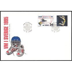Suecia Sweden SPD FDC 1863/64 1995 Campeonato del mundo de hockey sobre hielo, Campeonato del mundo de atletismo en Suecia Sobre primer día Suecia Sweden SPD FDC 1863/64 1995 Campeonato del mundo de hockey sobre hielo, Campeonato del mundo de atletismo en Suecia Sobre primer día