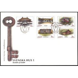 Suecia Sweden SPD FDC 1857/61 1995 Casa regionales suecas Sobre primer día Suecia Sweden SPD FDC 1857/61 1995 Casa regionales suecas Sobre primer día