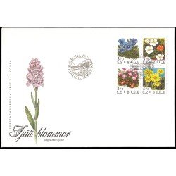 Suecia Sweden SPD FDC 1867/70 1995 Flores de montaña suecas Sobre primer día Suecia Sweden SPD FDC 1867/70 1995 Flores de montaña suecas Sobre primer día