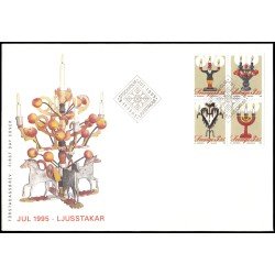 Suecia Sweden SPD FDC 1895/98 1995 Navidad Candelabros Sobre primer día Suecia Sweden SPD FDC 1895/98 1995 Navidad Candelabros Sobre primer día