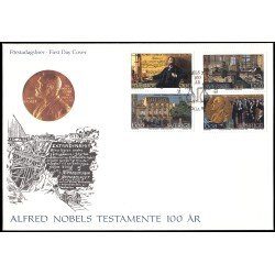 Suecia Sweden SPD FDC 1899/02 1995 Centenario del testamento de Alfred Nobel Sobre primer día Suecia Sweden SPD FDC 1899/02 1995 Centenario del testamento de Alfred Nobel Sobre primer día