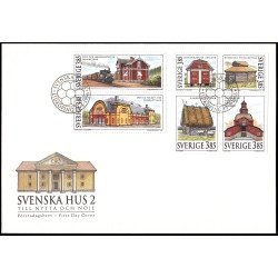 Suecia Sweden SPD FDC 1919/24 1996 Casas suecas Edificios públicos Sobre primer día Suecia Sweden SPD FDC 1919/24 1996 Casas suecas Edificios públicos Sobre primer día