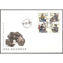 Suecia Sweden SPD FDC 1946/49 1996 Día del sello Jóvenes de 4 décadas Sobre primer día Suecia Sweden SPD FDC 1946/49 1996 Día del sello Jóvenes de 4 décadas Sobre primer día