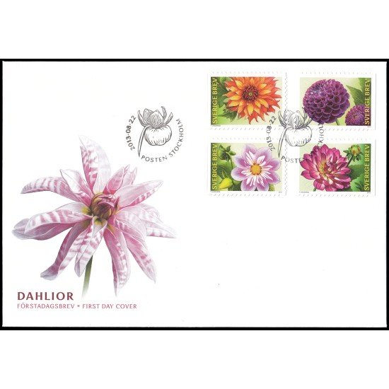 Suecia Sweden SPD FDC 2923/26 2013 Flores Sobre primer día Suecia Sweden SPD FDC 2923/26 2013 Flores Sobre primer día