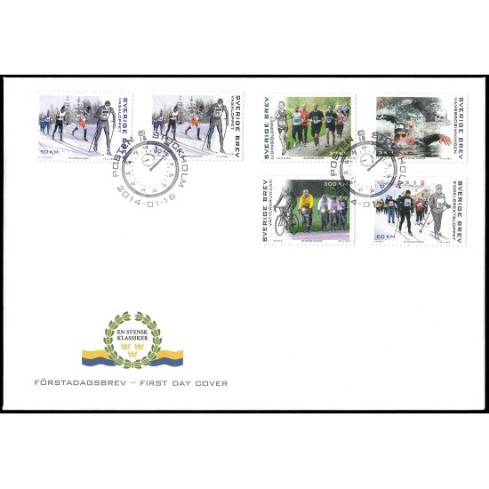 Suecia Sweden SPD FDC 2949/54 2014 Competición deportiva Clásicos deportivos suecos Sobre primer día Suecia Sweden SPD FDC 2949/54 2014 Competición deportiva Clásicos deportivos suecos Sobre primer día