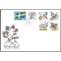 Suecia Sweden SPD FDC 2968/73 2014 Festividades de verano, Bandera nacional Sobre primer día Suecia Sweden SPD FDC 2968/73 2014 Festividades de verano, Bandera nacional Sobre primer día