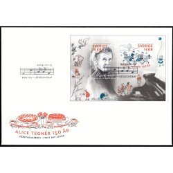 Suecia Sweden SPD FDC F2999 2014 Personalidades 150 aniv. nacimiento de Alice Tegner, poeta y compositora sueca Sobre primer día Suecia Sweden SPD FDC F2999 2014 Personalidades 150 aniv. nacimiento de Alice Tegner, poeta y compositora sueca Sobre primer día