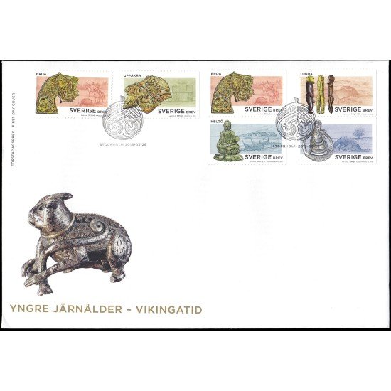 Suecia Sweden SPD FDC 3015/19 2015 Arqueología, la época de los vikingos Sobre primer día Suecia Sweden SPD FDC 3015/19 2015 Arqueología, la época de los vikingos Sobre primer día