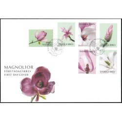 Suecia Sweden SPD FDC 3029/33a 2015 Flora Flores Magnolias Sobre primer día Suecia Sweden SPD FDC 3029/33a 2015 Flora Flores Magnolias Sobre primer día