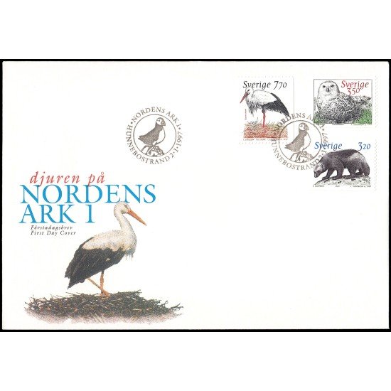 Suecia Sweden SPD FDC 1967/69 1997 Fauna del arco norte Sobre primer día Suecia Sweden SPD FDC 1967/69 1997 Fauna del arco norte Sobre primer día