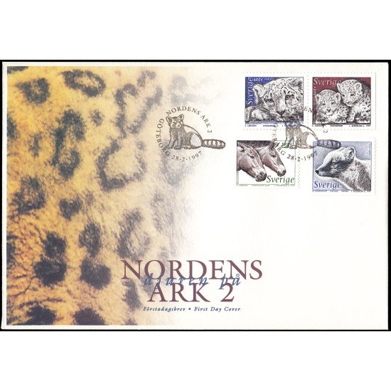 Suecia Sweden SPD FDC 1970/73 1997 Fauna del arco norte Sobre primer día Suecia Sweden SPD FDC 1970/73 1997 Fauna del arco norte Sobre primer día