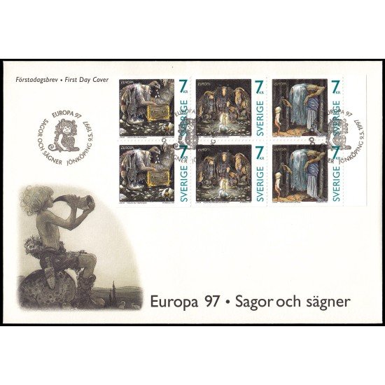 Suecia Sweden SPD FDC 1983/85 1997 Europa Cuentos y leyendas Sobre primer día Suecia Sweden SPD FDC 1983/85 1997 Europa Cuentos y leyendas Sobre primer día