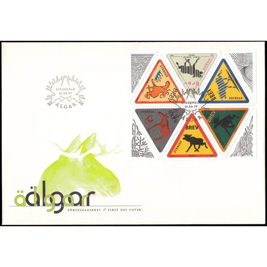 Suecia Sweden SPD FDC 1992/97 1997 Sellos con mensajes Sobre primer día Suecia Sweden SPD FDC 1992/97 1997 Sellos con mensajes Sobre primer día