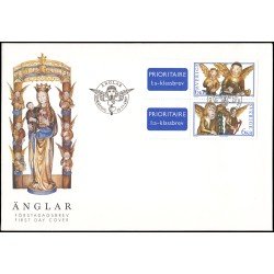 Suecia Sweden SPD FDC 2009/10 1997 Navidad Ángeles Retablo de la iglesia de Listlena Sobre primer día Suecia Sweden SPD FDC 2009/10 1997 Navidad Ángeles Retablo de la iglesia de Listlena Sobre primer día
