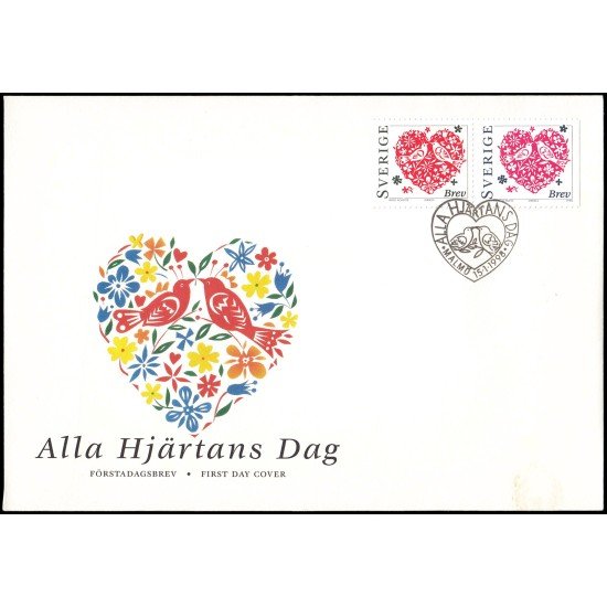 Suecia Sweden SPD FDC 2019/20 1998 San Valentín Sobre primer día Suecia Sweden SPD FDC 2019/20 1998 San Valentín Sobre primer día