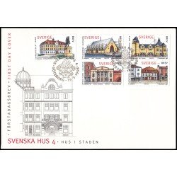 Suecia Sweden SPD FDC 2021/25 1998 Casas suecas Edificios urbanos Sobre primer día Suecia Sweden SPD FDC 2021/25 1998 Casas suecas Edificios urbanos Sobre primer día