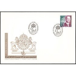 Suecia Sweden SPD FDC 2045 1998 25 aniv. reinado del rey Carlos Gustavo XVI Sobre primer día Suecia Sweden SPD FDC 2045 1998 25 aniv. reinado del rey Carlos Gustavo XVI Sobre primer día