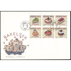Suecia Sweden SPD FDC 2046/51 1998 Pasteles Sobre primer día Suecia Sweden SPD FDC 2046/51 1998 Pasteles Sobre primer día