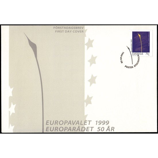 Suecia Sweden SPD FDC 2106 1999 50 aniv. del Consejo de Europa Sobre primer día Suecia Sweden SPD FDC 2106 1999 50 aniv. del Consejo de Europa Sobre primer día