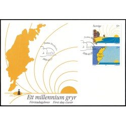Suecia Sweden SPD FDC 2134/35 1999 El amanecer de un nuevo milenio Sobre primer día Suecia Sweden SPD FDC 2134/35 1999 El amanecer de un nuevo milenio Sobre primer día