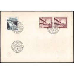 Suecia Sweden SPD FDC 827/28 1974 Cascada en el Parque Nacional Stora Sjöfallet y Casa de Carlos XII en Ystad Sobre primer día Suecia Sweden SPD FDC 827/28 1974 Cascada en el Parque Nacional Stora Sjöfallet y Casa de Carlos XII en Ystad Sobre primer día