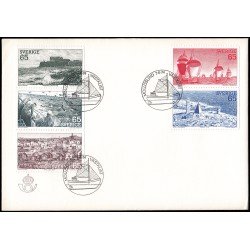 Suecia Sweden SPD FDC 833/37 1974 Turismo Paisajes de la costa Sobre primer día Suecia Sweden SPD FDC 833/37 1974 Turismo Paisajes de la costa Sobre primer día