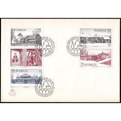 Suecia Sweden SPD FDC 887/91 1975 Año del patrimonio arquitectónico europeo Sobre primer día Suecia Sweden SPD FDC 887/91 1975 Año del patrimonio arquitectónico europeo Sobre primer día