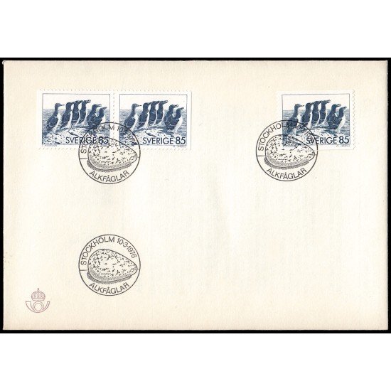 Suecia Sweden SPD FDC 917 1976 Aves Sobre primer día