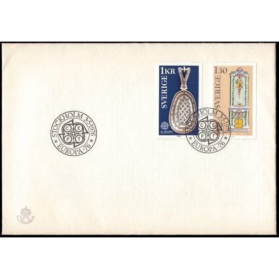 Suecia Sweden SPD FDC 923/24 1976 Europa Trabajos artesanales Sobre primer día Suecia Sweden SPD FDC 923/24 1976 Europa Trabajos artesanales Sobre primer día