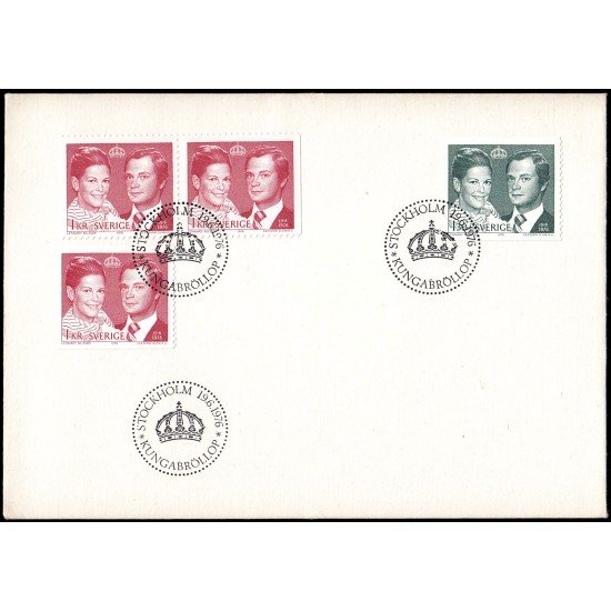 Suecia Sweden SPD FDC 925/26 1976 Matrimonio Real entre el Rey Carlos Gustavo XVI y Silvia Sommerlath Sobre primer día Suecia Sweden SPD FDC 925/26 1976 Matrimonio Real entre el Rey Carlos Gustavo XVI y Silvia Sommerlath Sobre primer día