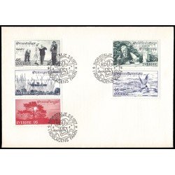 Suecia Sweden SPD FDC 965/69 1977 Homenage al poeta sueco Evert Taube Sobre primer día Suecia Sweden SPD FDC 965/69 1977 Homenage al poeta sueco Evert Taube Sobre primer día