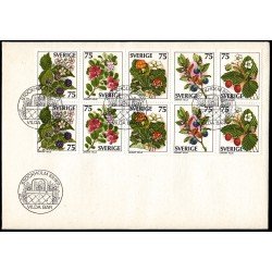 Suecia Sweden SPD FDC 975/79 1977 Baias salvajes Sobre primer día Suecia Sweden SPD FDC 975/79 1977 Baias salvajes Sobre primer día