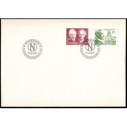 Suecia Sweden SPD FDC 991/92 1977 Galardonados con el premio Nobel 1917 Sobre primer día Suecia Sweden SPD FDC 991/92 1977 Galardonados con el premio Nobel 1917 Sobre primer día