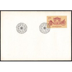 Suecia Sweden SPD FDC 1020 1978 Carroza para la coronación de Karl XV Sobre primer día Suecia Sweden SPD FDC 1020 1978 Carroza para la coronación de Karl XV Sobre primer día