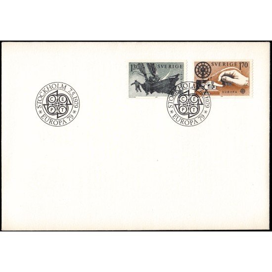 Suecia Sweden SPD FDC 1040/41 1979 C.E.P.T. Historia del Correo Sobre primer día