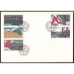 Suecia Sweden SPD FDC 1042/46 1979 Amor de granjero Sobre primer día Suecia Sweden SPD FDC 1042/46 1979 Amor de granjero Sobre primer día