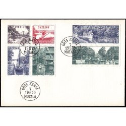 Suecia Sweden SPD FDC 1047/52 1979 Turismo Canal Gota Sobre primer día Suecia Sweden SPD FDC 1047/52 1979 Turismo Canal Gota Sobre primer día