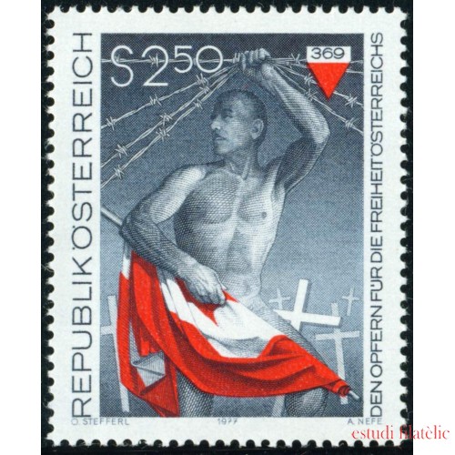 VAR3/S Österreich Austria  Nº 1388   1977  Homenaje a la víctimas por la libertad nacional Lujo