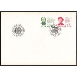 Suecia Sweden SPD FDC 1088/89 1980 Personalidades europeas Sobre primer día Suecia Sweden SPD FDC 1088/89 1980 Personalidades europeas Sobre primer día