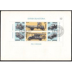 Suecia Sweden SPD FDC HB8 Historia del automóvil sueco Sobre primer día Suecia Sweden SPD FDC HB8 Historia del automóvil sueco Sobre primer día
