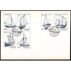 Suecia Sweden SPD FDC 1134/39 1981 Barcos de diferentes regiones Sobre primer día Suecia Sweden SPD FDC 1134/39 1981 Barcos de diferentes regiones Sobre primer día
