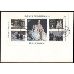 Suecia Sweden SPD FDC HB9 Historia del cine sueco Sobre primer día Suecia Sweden SPD FDC HB9 Historia del cine sueco Sobre primer día