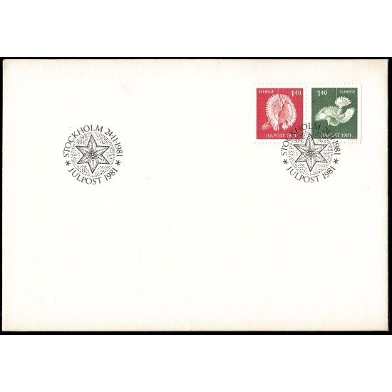 Suecia Sweden SPD FDC 1158/59 1981 Pájaros tallados en madera Sobre primer día Suecia Sweden SPD FDC 1158/59 1981 Pájaros tallados en madera Sobre primer día