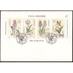 Suecia Sweden SPD FDC HB10 Orquídeas salvajes Sobre primer día Suecia Sweden SPD FDC HB10 Orquídeas salvajes Sobre primer día