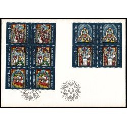 Suecia Sweden SPD FDC 1191a/95a 1982 Navidad Vidrieras de la iglesia de Lye Sobre primer día Suecia Sweden SPD FDC 1191a/95a 1982 Navidad Vidrieras de la iglesia de Lye Sobre primer día